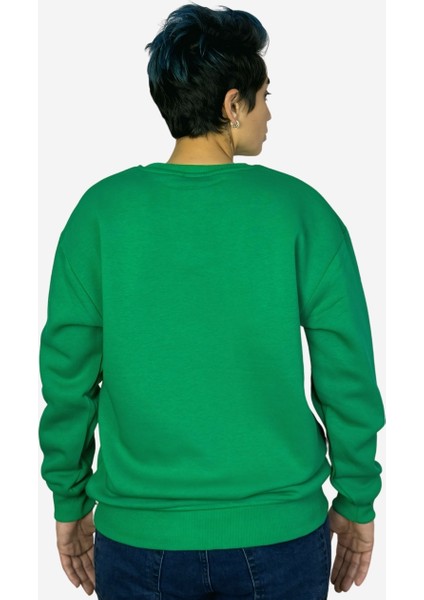 Noel Üçlüsü Unisex Sıfıryaka Yeşil Oversize Sweatshirt