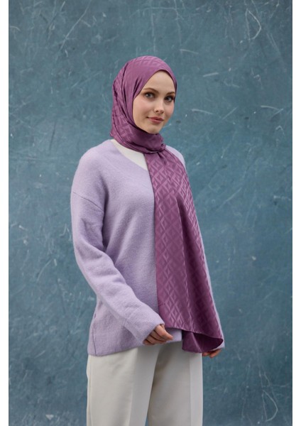 Fall Winter Ipeksi Jakar Şal Gece Mavi 9019-32