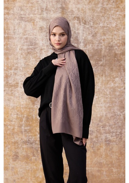 Fall Winter Ipeksi Jakar Şal Leylak 9020-19