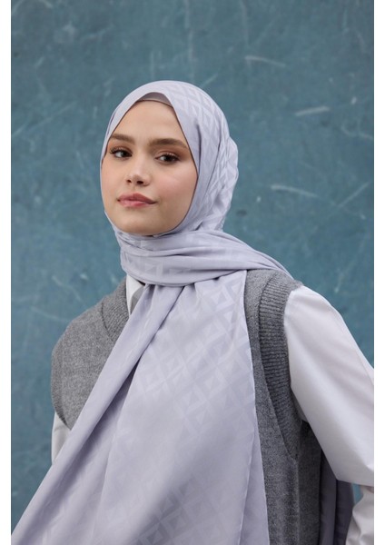 Fall Winter Ipeksi Jakar Şal Gece Mavi 9019-32