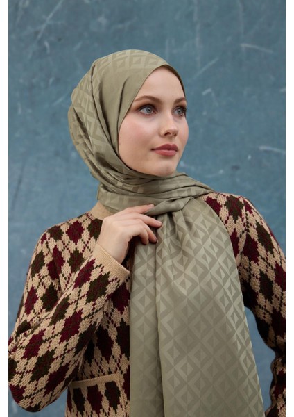 Fall Winter Ipeksi Jakar Şal Gece Mavi 9019-32