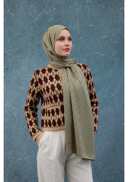 Fall Winter Ipeksi Jakar Şal Gece Mavi 9019-32 modelleri
