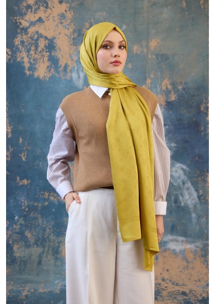 Fall Winter Ipeksi Jakar Şal Gümüş 9018-09