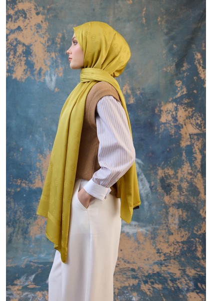 Fall Winter Ipeksi Jakar Şal Gümüş 9018-09