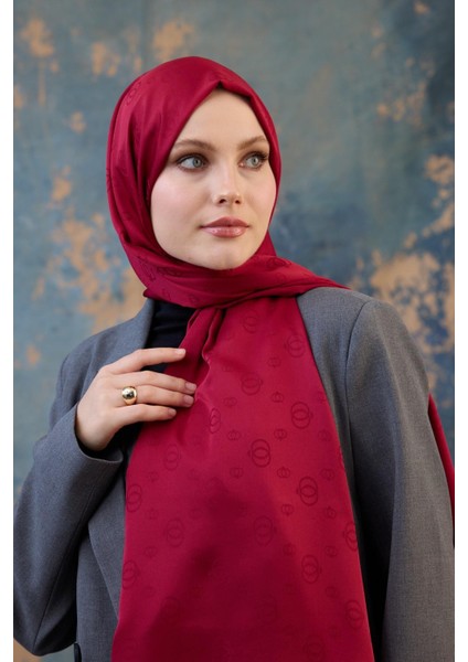 Fall Winter Ipeksi Jakar Şal Gümüş 9018-09