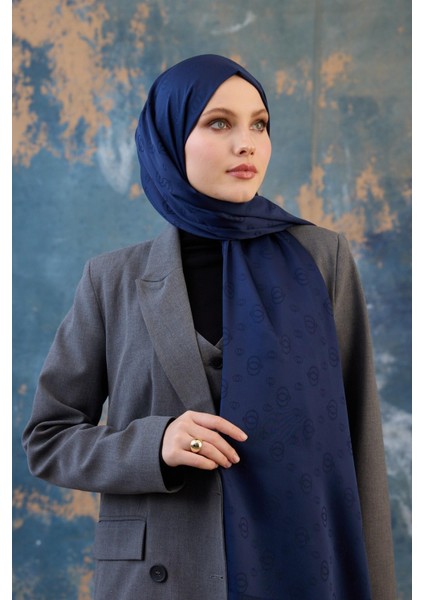 Fall Winter Ipeksi Jakar Şal Gümüş 9018-09