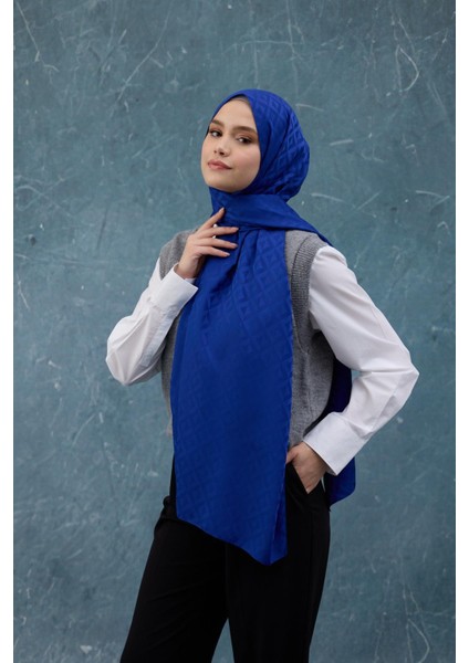 Fall Winter İpeksi Jakar Şal Saks 9019-13