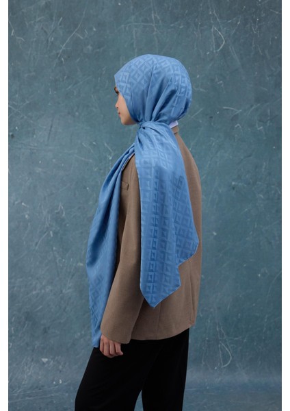 Fall Winter İpeksi Jakar Şal İndigo Mavi 9019-14 fırsatları
