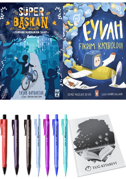 Eyvah Fikrim Kayboldu! ve Süper Başkan Zamanı Durduran Saat 2'li Set - Kalem