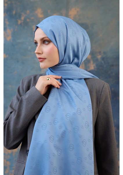 Fall Winter Ipeksi Jakar Şal Gümüş 9018-09