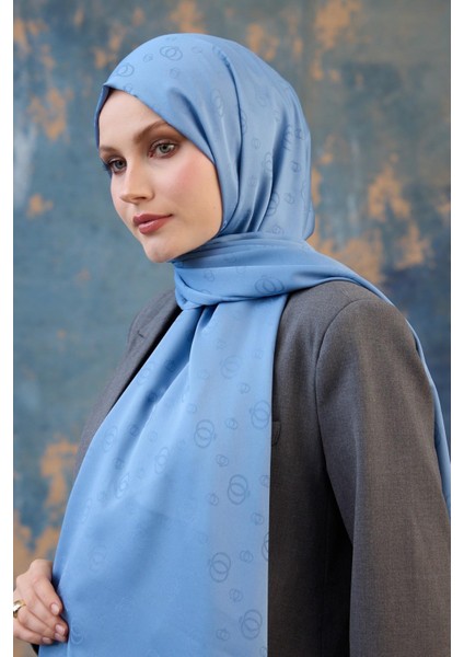Fall Winter Ipeksi Jakar Şal Gümüş 9018-09