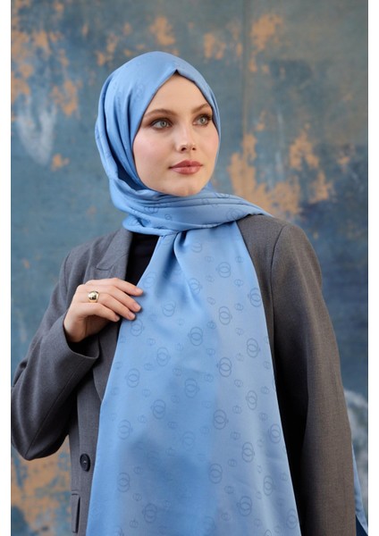 Fall Winter Ipeksi Jakar Şal Gümüş 9018-09