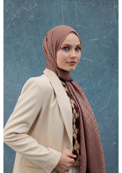 Fall Winter Ipeksi Jakar Şal Gece Mavi 9019-32