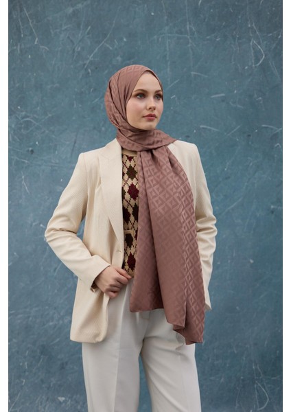Fall Winter Ipeksi Jakar Şal Gece Mavi 9019-32