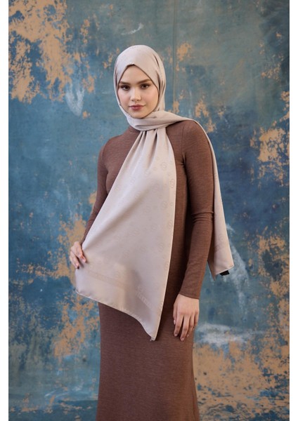 Fall Winter Ipeksi Jakar Şal Gümüş 9018-09