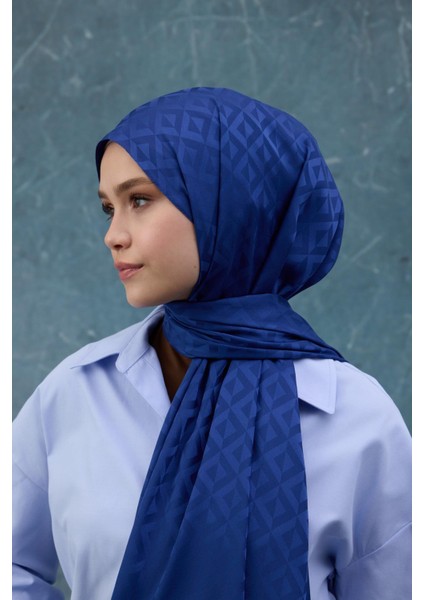 Fall Winter İpeksi Jakar Şal Mavi 9019-05 modelleri