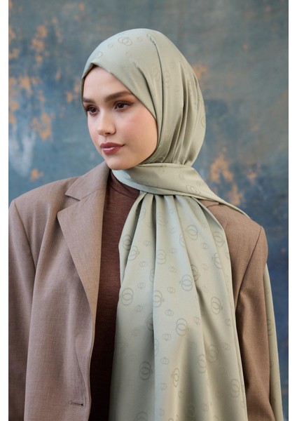 Fall Winter Ipeksi Jakar Şal Gümüş 9018-09
