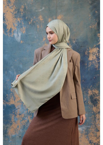 Fall Winter Ipeksi Jakar Şal Gümüş 9018-09