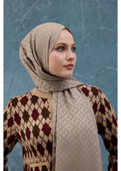 Fall Winter İpeksi Jakar Şal Camel 9019-29