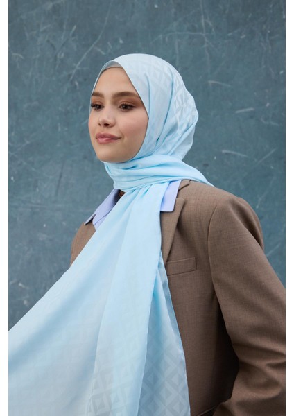 Fall Winter Ipeksi Jakar Şal Gece Mavi 9019-32