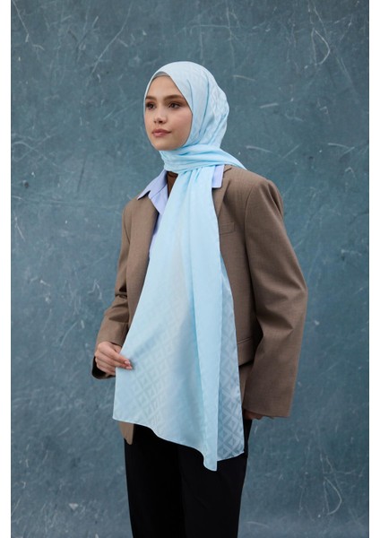 Fall Winter Ipeksi Jakar Şal Gece Mavi 9019-32