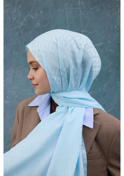Fall Winter Ipeksi Jakar Şal Gece Mavi 9019-32