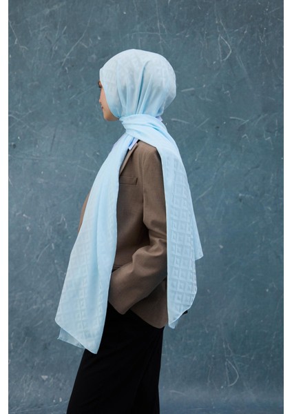 Fall Winter Ipeksi Jakar Şal Gece Mavi 9019-32