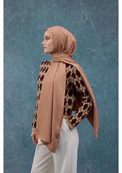 Fall Winter Ipeksi Jakar Şal Gece Mavi 9019-32 modelleri