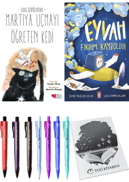 Eyvah Fikrim Kayboldu! ve Martıya Uçmayı Öğreten Kedi 2'li Set - Kalem