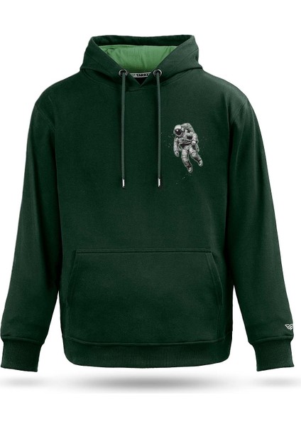 Astronot Tasarım Kapşonlu Sweatshirt