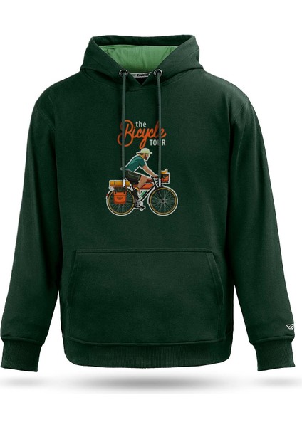 Bisiklet Turu Tasarım Kapşonlu Sweatshirt