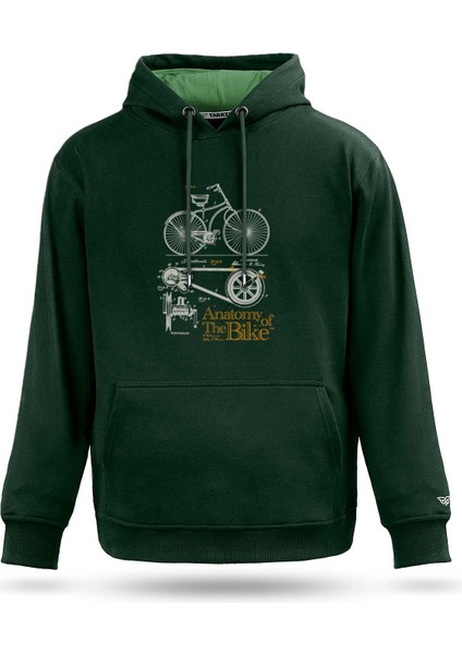 Bisikletçi Tasarım Kapşonlu Sweatshirt
