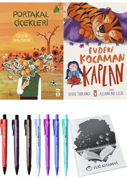 Evdeki Kocaman Kaplan ve Portakal Çiçekleri 2'li Set - Kalem