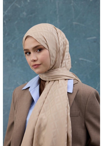 Fall Winter Ipeksi Jakar Şal Gece Mavi 9019-32