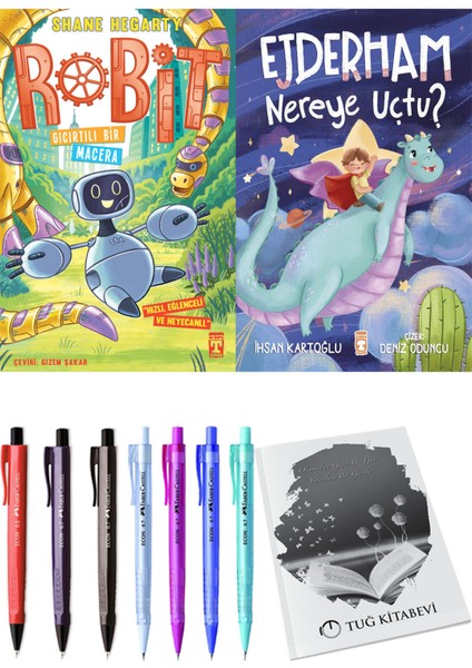 Ejderham Nereye Uçtu? ve Robit 3 Gıcırtılı Bir Macera 2'li Set - Kalem