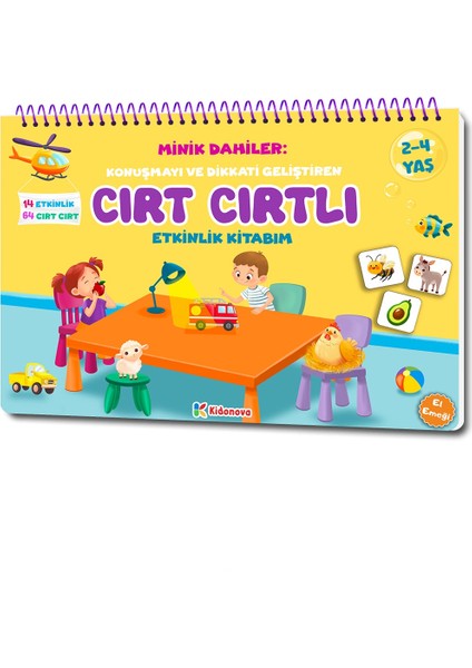 Minik Dahiler: Konuşmayı ve Dikkati Geliştiren Cırt Cırtlı Etkinlik Kitabım 2-4 Yaş - Montessori Uyumlu Eğitici Oyuncaklar, Okul Öncesi Eğitim Kitapları
