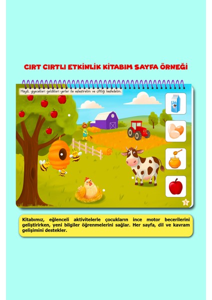 Minik Dahiler: Konuşmayı ve Dikkati Geliştiren Cırt Cırtlı Etkinlik Kitabım 2-4 Yaş - Montessori Uyumlu Eğitici Oyuncaklar, Okul Öncesi Eğitim Kitapları