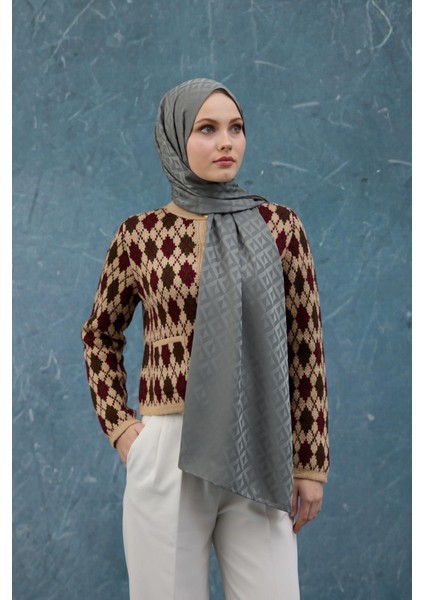 Fall Winter Ipeksi Jakar Şal Gece Mavi 9019-32 fırsatları