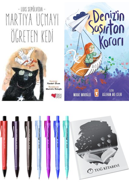 Deniz'in Şaşırtan Kararı ve Martıya Uçmayı Öğreten Kedi 2'li Set - Kalem