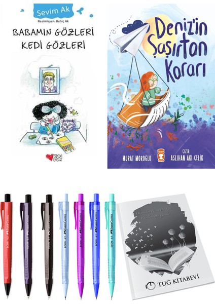 Deniz'in Şaşırtan Kararı ve Babamın Gözleri Kedi Gözleri 2'li Set - Kalem