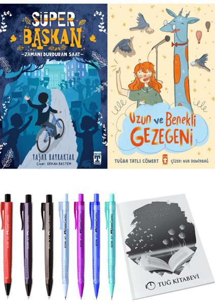 Uzun ve Benekli Gezegeni ve Süper Başkan Zamanı Durduran Saat 2li Set