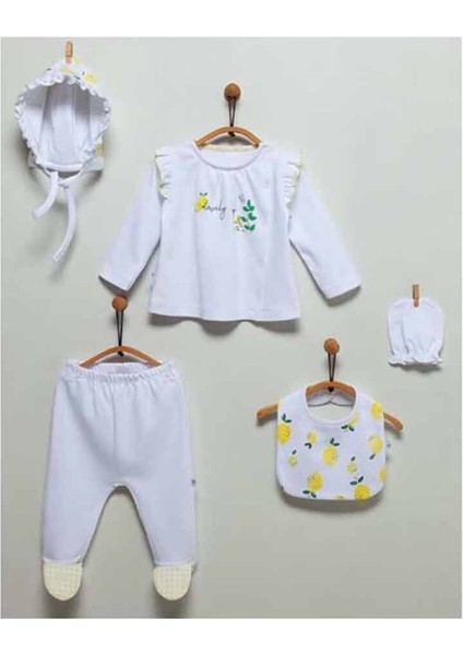 5 Li Set Beyaz-Sarı