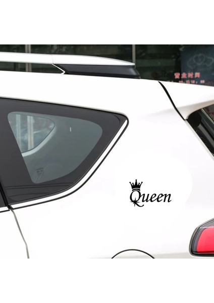 Queen Kraliçe Sticker Yapıştırması 20CM Siyah Renk