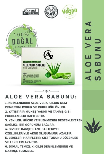 Doğal Aloe Vera Sabunu 150G modelleri