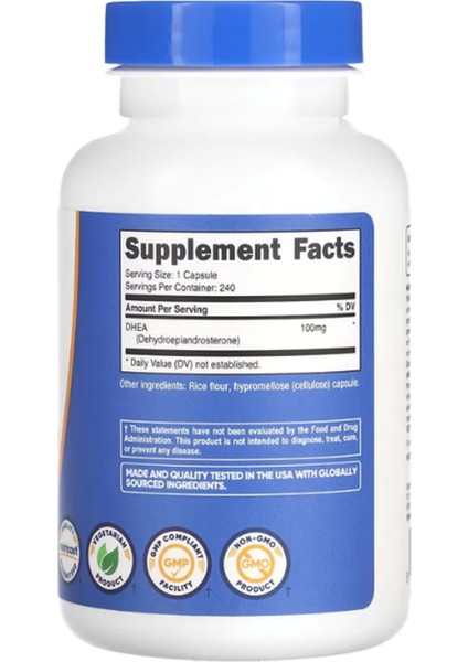 , Dhea , 100 mg , 240 Capsul.