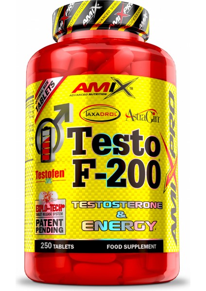 Amixpro TESTOF-200 Daa Aspartic Acid + Tribulus + Maca + Akg Arginine / 250 Tabs