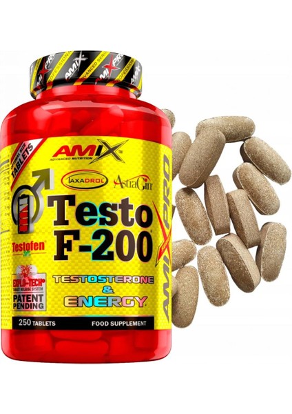 Amixpro TESTOF-200 Daa Aspartic Acid + Tribulus + Maca + Akg Arginine / 250 Tabs