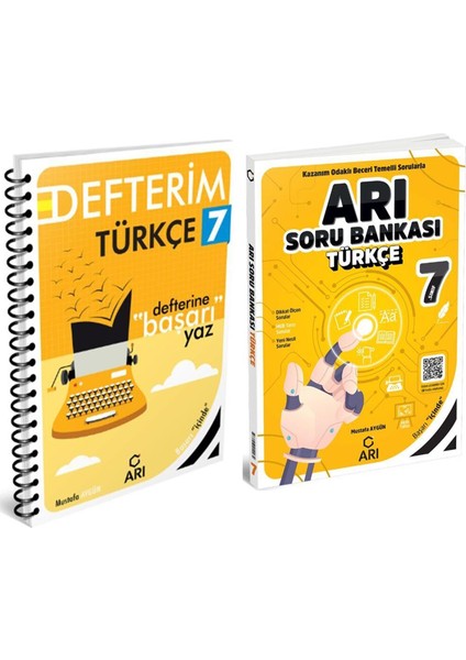 7. Sınıf Türkçe Defteri ve Soru Bankası Seti 2 Kitap