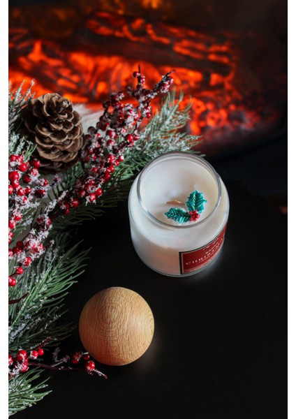 Yılbaşı Mum | Christmas Limited Edition S | Ahşap Fitili Soya Wa x Vanilla&sage