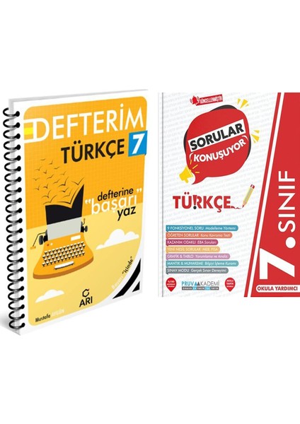 7.Sınıf Türkçe Defteri ve Sorular Konuşuyor Soru Bankası Seti 2 Kitap